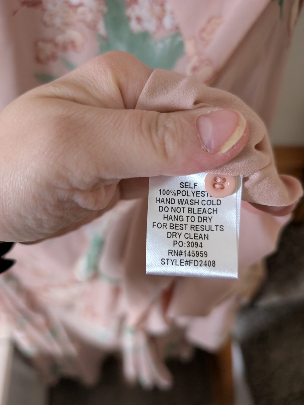 Dress Forum Blush Baby Pink Floral Maxi Fairycore Ethereal Dress Size Small - Picture 6 of 9